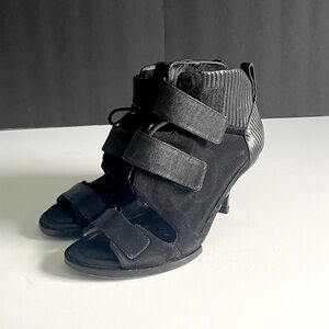 Alexander Wang Black Mesh and Suede Booties Size 9.5